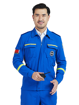 藍天救援秋季長袖工作服